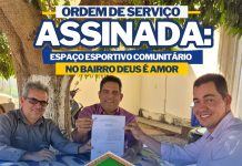 COMEÇOU: Assinada OS para construção do Centro Esportivo do bairro Deus é Amor